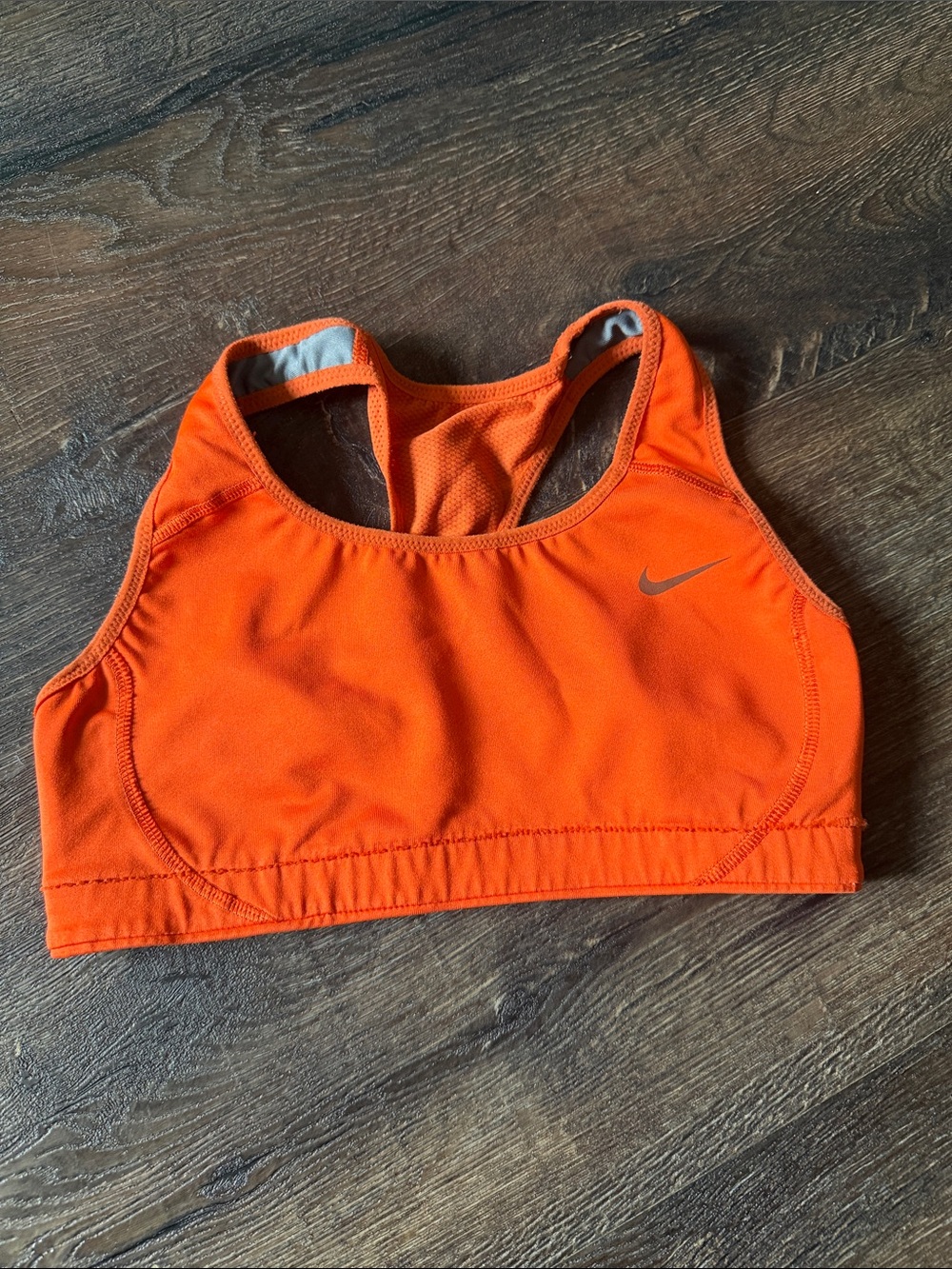 Nike Orange Racerback Support Sports Bra